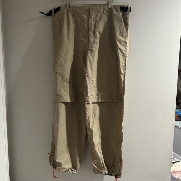 Aeropostale Other - Vintage Aeropostale Cargo Pants Mens 38x32 Khaki Tan Nylon Bungee Hem Gorpcore